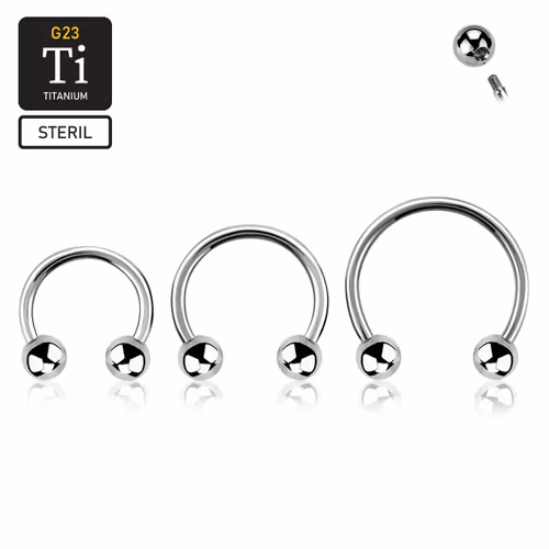 Steril titanium CBR 1.2mm med 4mm kulor
