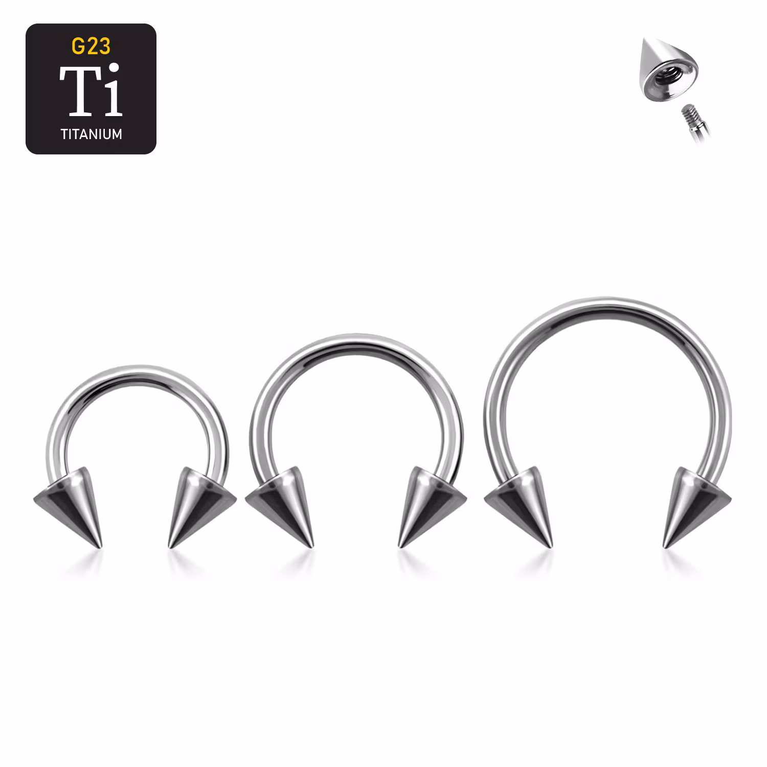 Titanium CBR utvändigt gängad 1.2mm med 4mm kon