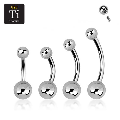 Titanium Banana 1.6mm med 4 & 6mm kula