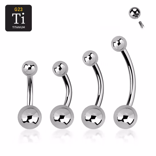 Titanium Banana 1.6mm med 4 & 6mm kula