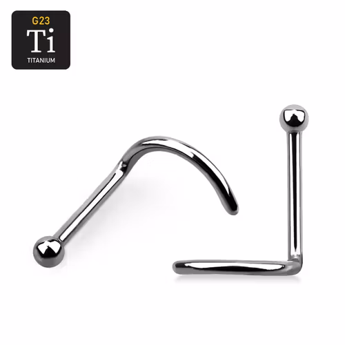 Titanium nässmycke "Skruv" 0.8mm med 1.5mm bollformad topp
