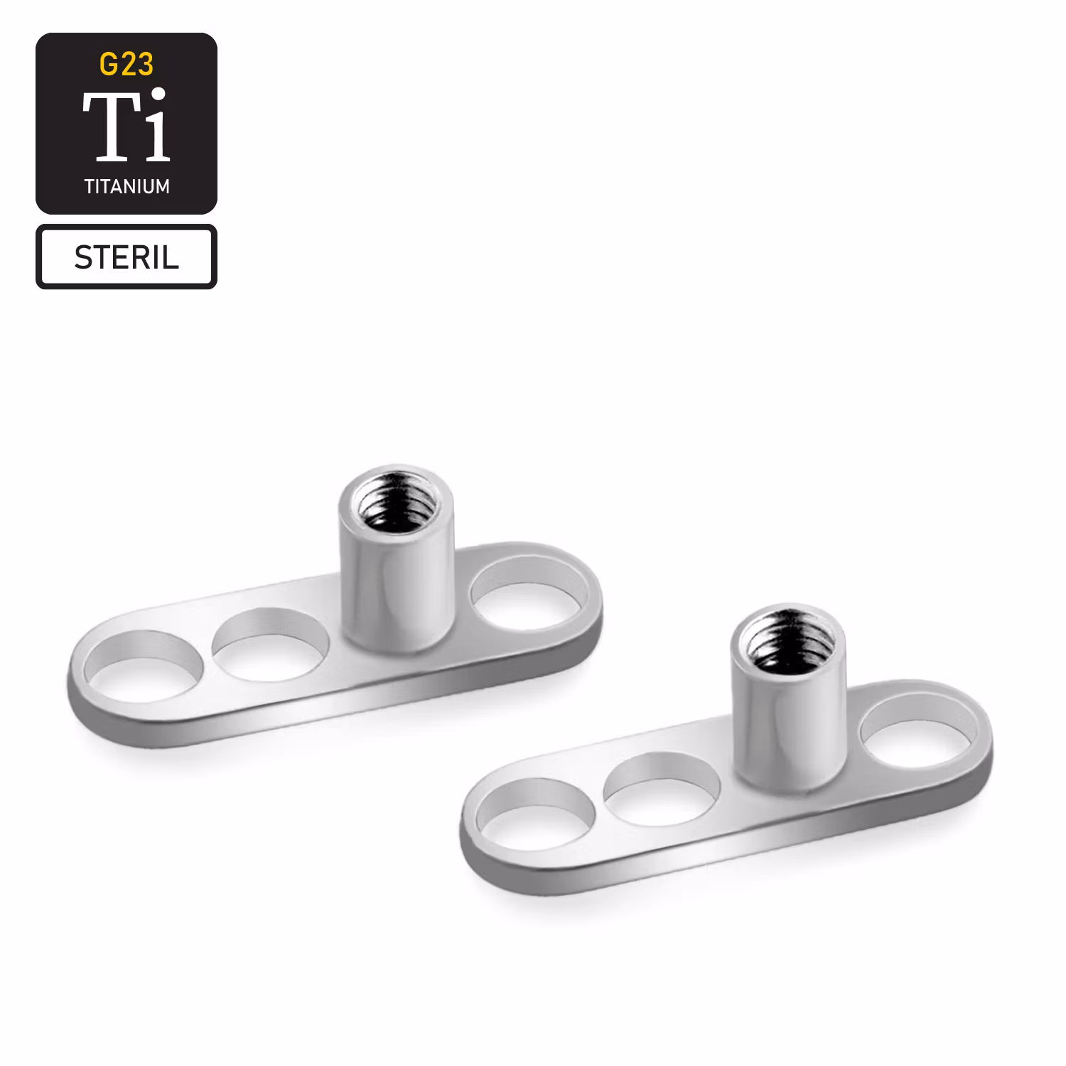 Steril titanium dermal anchor piercing bas