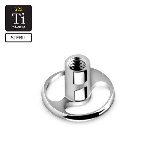 Steril rund dermal-platta / bas i titanium