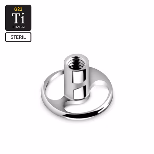 Steril rund dermal-platta / bas i titanium