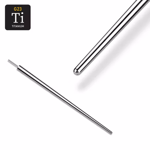 Ledsticka / taper i titanium för threadless push-pins smycken