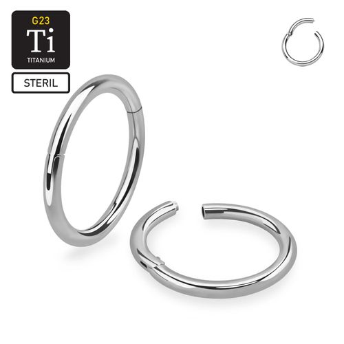Steril titanium segmentring 1.2mm med gångjärn