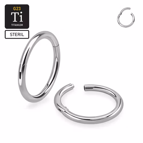 Steril titanium segmentring 1.2mm med gångjärn