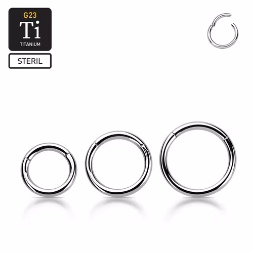 Steril titanium segmentring 1.6mm med gångjärn