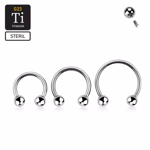 Steril titanium CBR 1.2mm med 3mm kulor