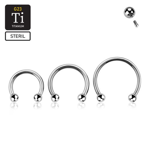 Steril titanium CBR 1.6mm med 3mm kulor