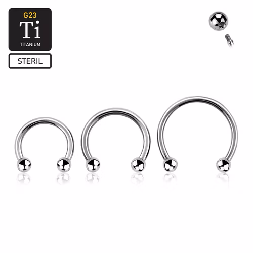 Steril titanium CBR 1.6mm med 3mm kulor
