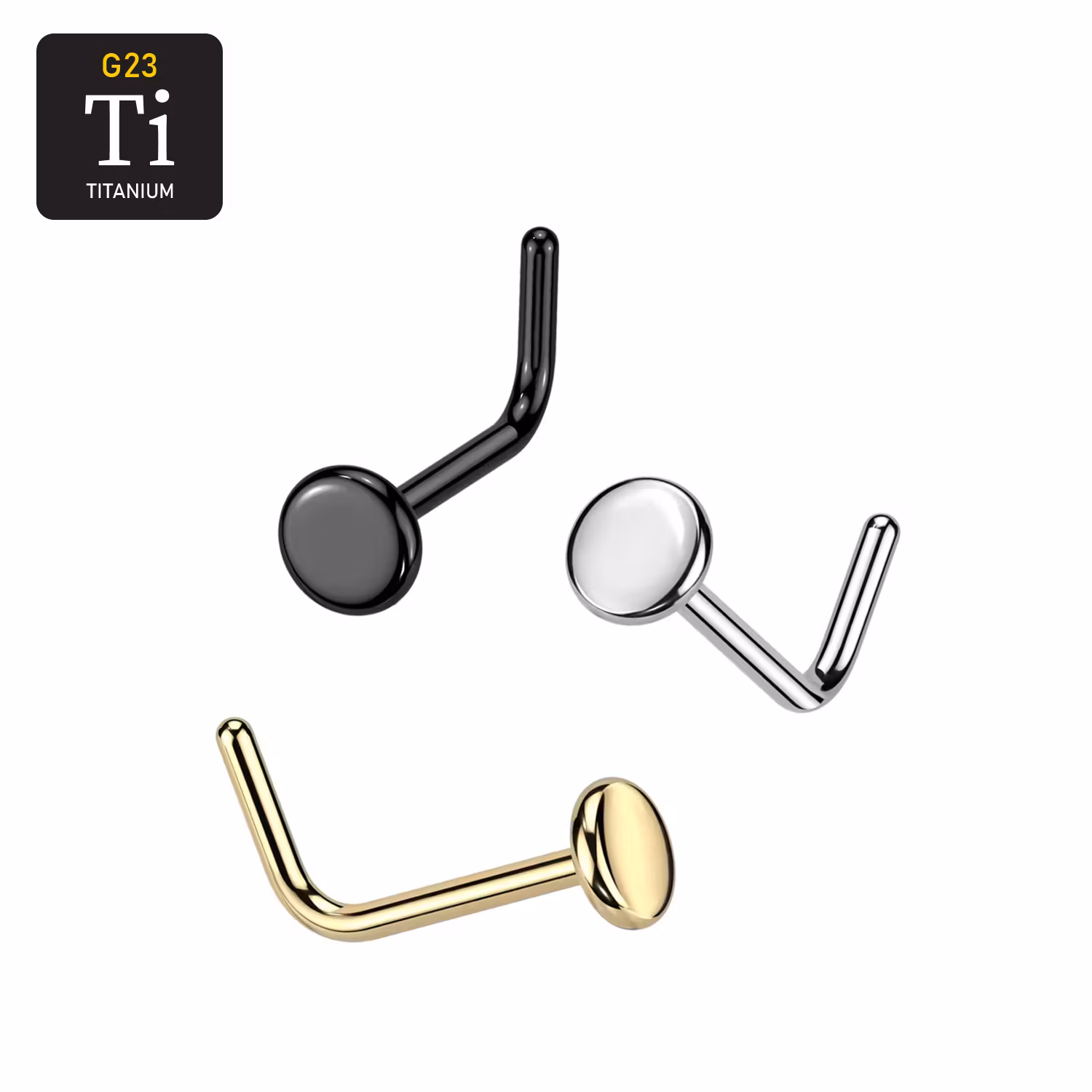 Titanium Nässmycke "L-böjd" med platt topp