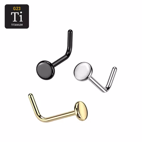 Titanium Nässmycke "L-böjd" med platt topp