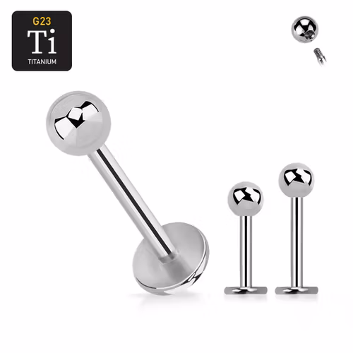 Titanium Labret / Monroe 1.0mm med 3mm kula