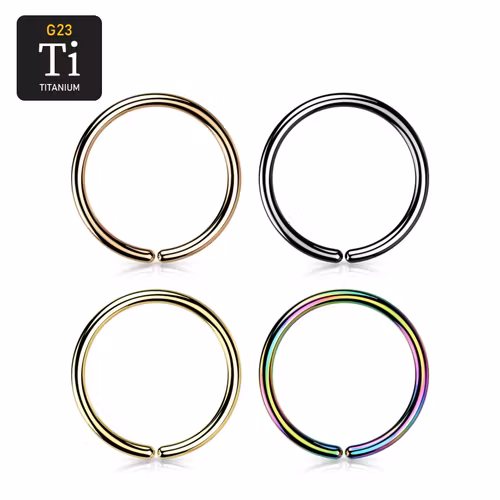 PVD-pläterad sömlös / seamless ring i grade 23 titanium 0.8mm