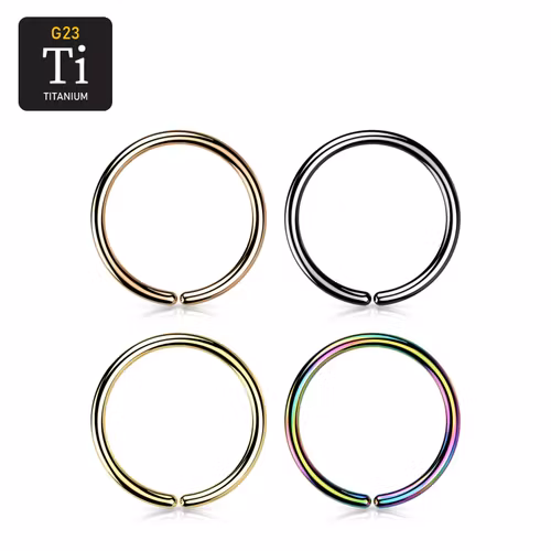 PVD-pläterad sömlös / seamless ring i grade 23 titanium 1mm
