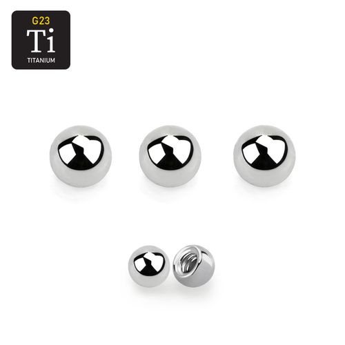 Titanium kula 2mm med 1.2mm gäng (lös del)