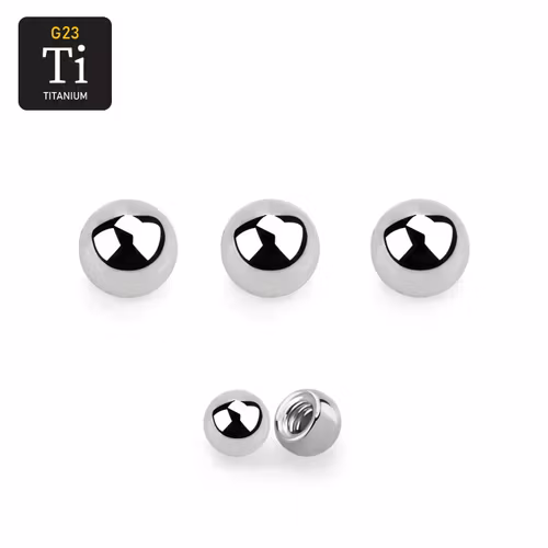Titanium kula 2mm med 1.2mm gäng (lös del)