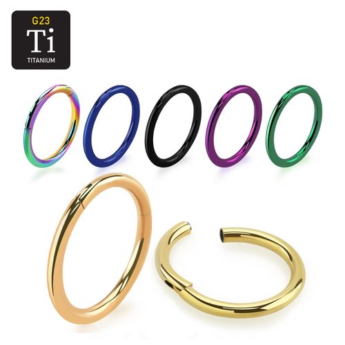 Eloxerad titanium segmentring med gångjärn 1.0mm
