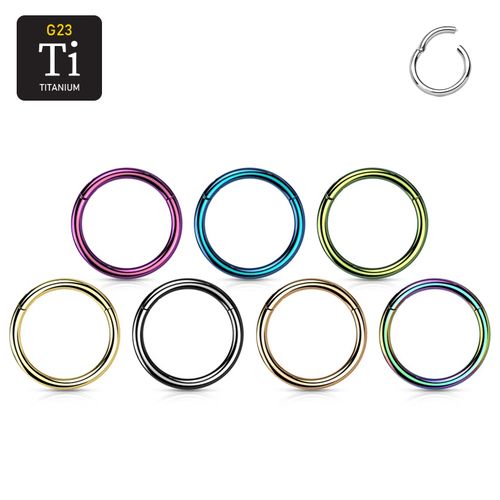 PVD pläterad titanium segmentring med gångjärn 1.6mm