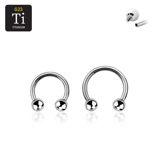 Titanium CBR invändigt gängad 1.2mm med 3mm kulor