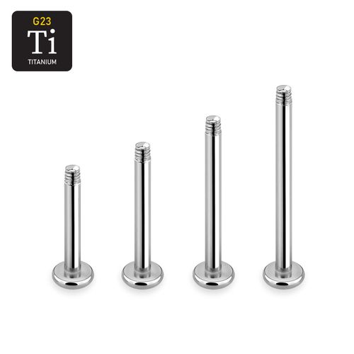 Titanium Labret / Monroe 1.2mm med 3mm bas (lös del)