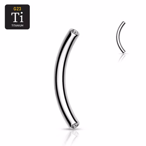 Threadless banana barbell i titanium (lös del)