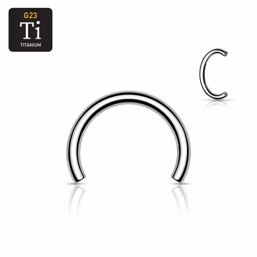Threadless cirkulär barbell (CBR) i titanium (lös del)