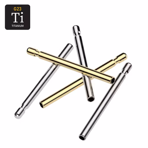 Threadless stav till örhänge - titanium 0.8mm