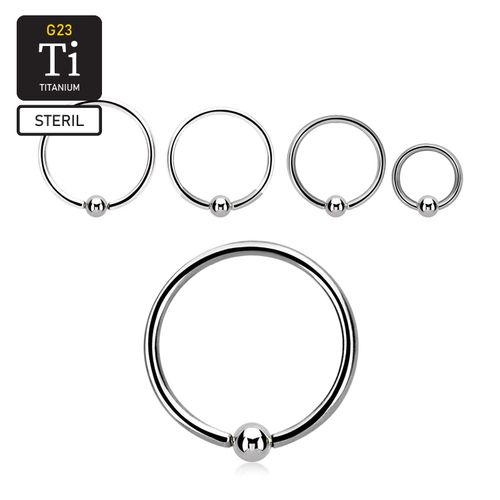 Steril Titanium BCR 1mm med 3mm kula