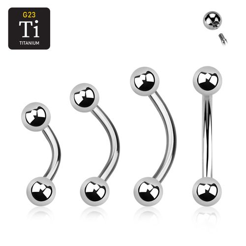 Banana i titanium 1.6mm med 4mm kulor