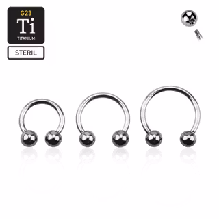 Steril titanium CBR 1.6mm med 5mm kulor