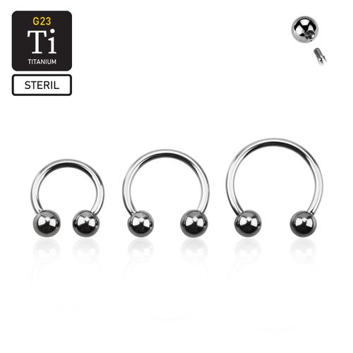 Steril titanium CBR 1.6mm med 5mm kulor