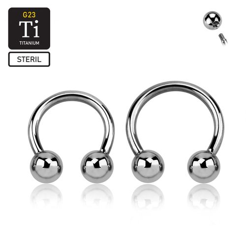 Steril Titanium CBR utvändigt gängad 2mm med 6mm kulor