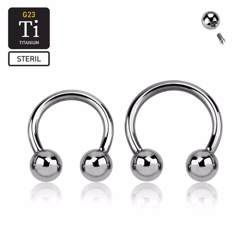 Steril Titanium CBR utvändigt gängad 2mm med 6mm kulor