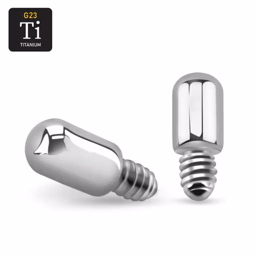 Läksmycke / retainer i titanium till dermal piercing