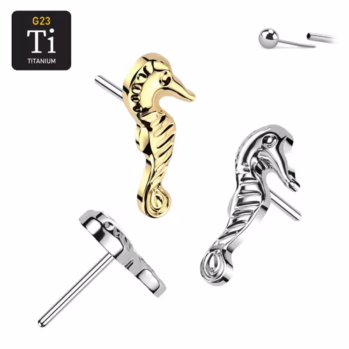 Threadless topp i titanium - Sjöhäst