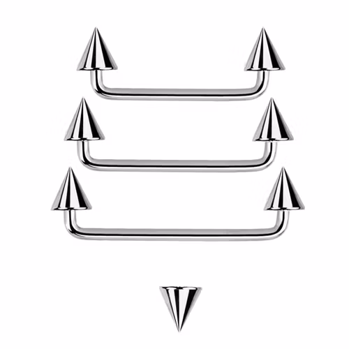 Industrial / Surface Barbell 1.6mm med 5mm kon