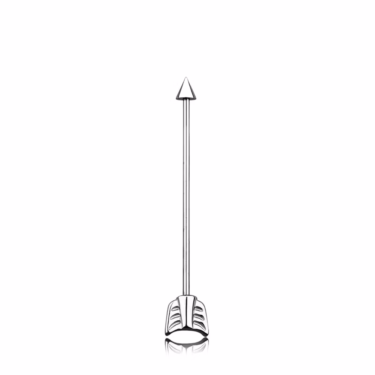 Industrial barbell 1.6mm med pilände och kona