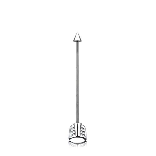 Industrial barbell 1.6mm med pilände och kona
