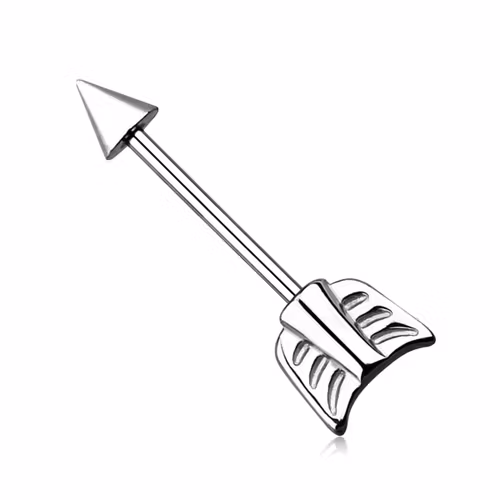 Barbell för bröstvårta 1.6mm med pilände och kona