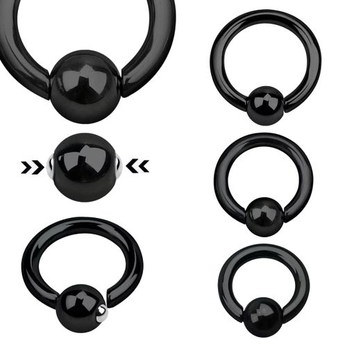 PVD Pläterad BCR 3mm med 8mm fjädrad kula