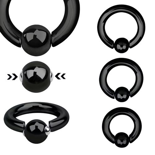 PVD Pläterad BCR 4mm med 8mm fjädrad kula