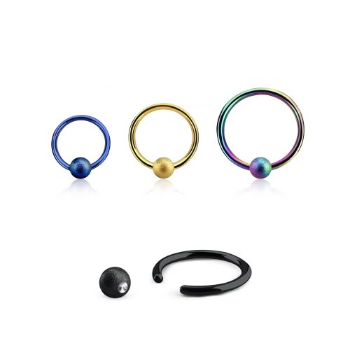 PVD-Pläterad BCR 1.2mm med 5mm frostad kula