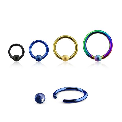 PVD-Pläterad BCR 1.6mm med 4mm frostad kula