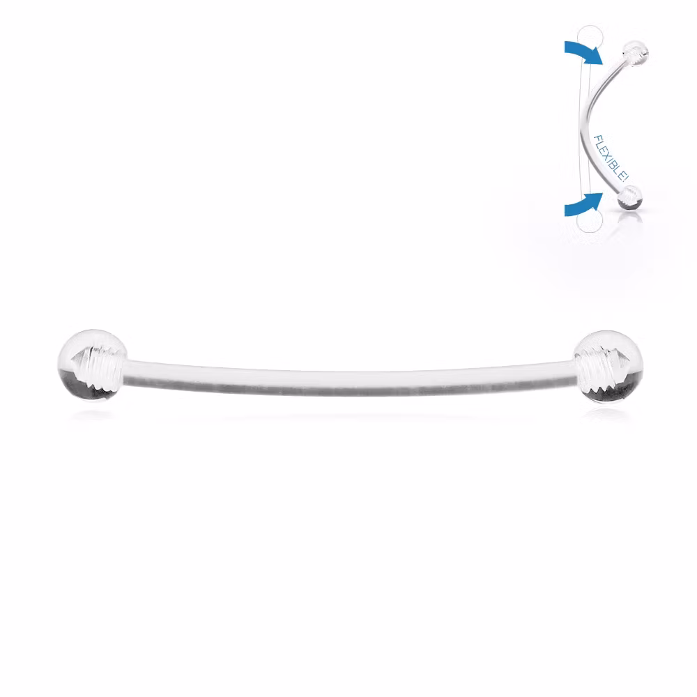 Flexibel barbell med akrylkulor