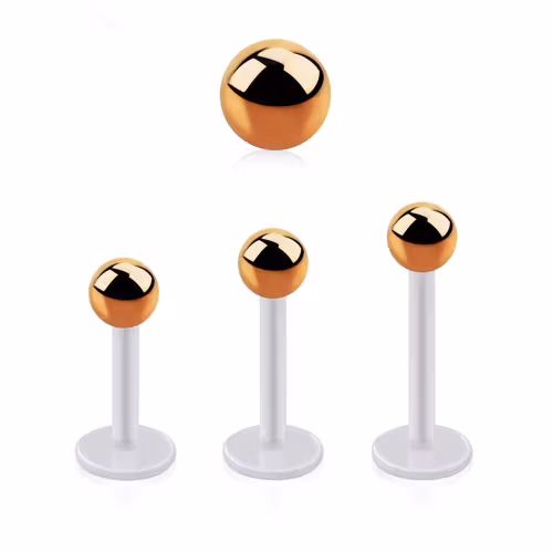 BIO-Flex Labret / Monroe 1.2mm med 4mm roséguldpläterad kula