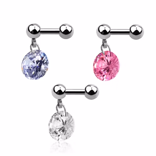 Helix Barbell - Cubic Zirconia