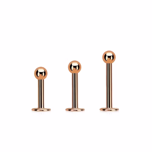 Labret 1.6mm med 3mm kula roséguld