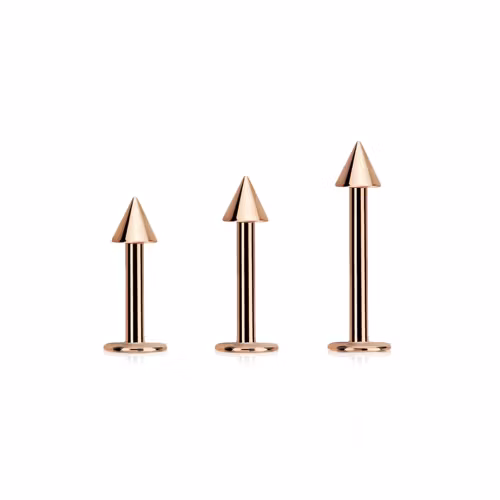 Labret / Monroe 1.2mm med 3mm kon (roséguld)